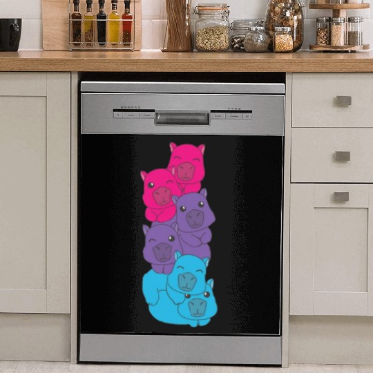 Androgynous Flag Pride Lgbtq Cute Capybara Dish Washer Covers