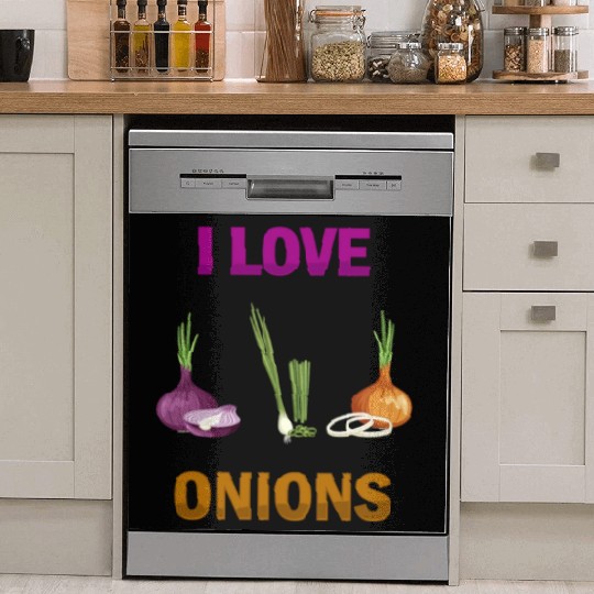 I Love Onions, For Onion and Vegetable Lovers Dish Washer Covers