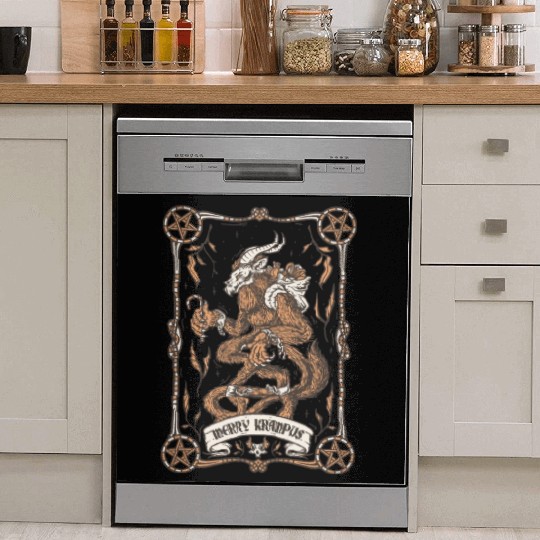 Merry krampus Dish Washer Covers