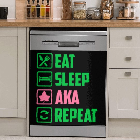 Eat Sleep AKA Repeat Alpha Kappa Alpha Womens Gift Dish Washer Covers