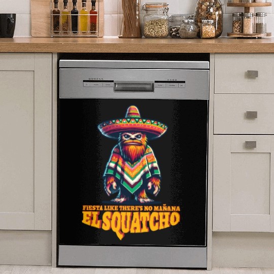 El Squatcho Western Bigfoot Mexican Sasquatch Dish Washer Covers