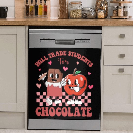 Retro Will Trade Students For Chocolate Teacher Dish Washer Covers