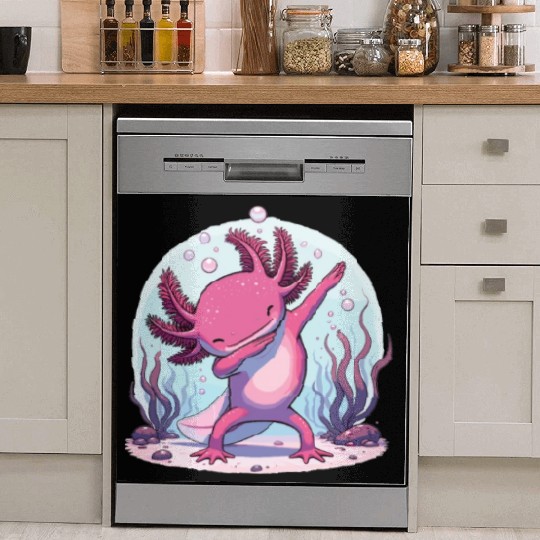 Dab Axolotl Dabbing For Axolotls Lovers Dish Washer Covers