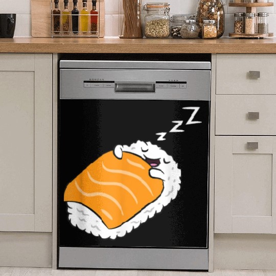 Cute Sushi Kawaii Japanese Food Sleeping Sushi Pa Dish Washer Covers