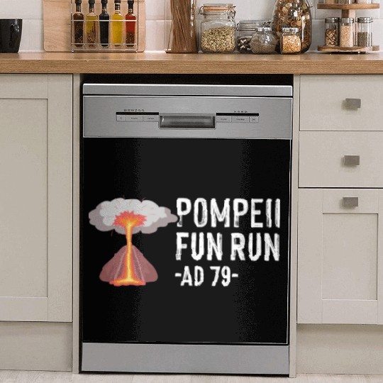 Pompeii Fun Run Italian Volcano Geeks Dish Washer Covers