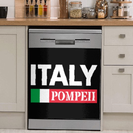 Italy Flag Pompeii Conservation Volcanic Eruption Dish Washer Covers