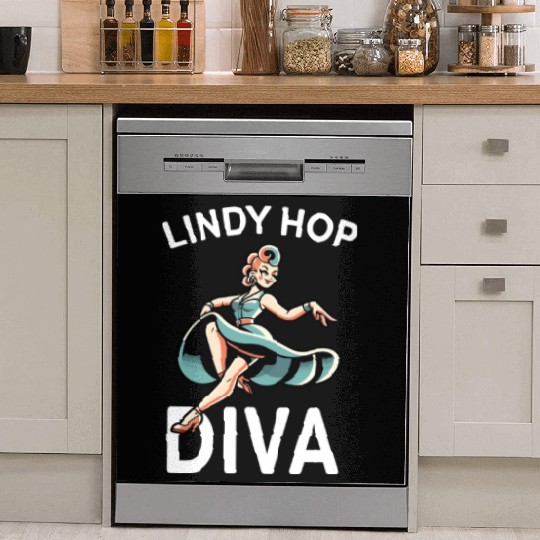 Lindy Hop Dancer Embraces Swing Dance Moves in Dish Washer Covers