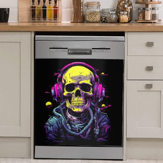 Skull DJ Astronaut Space Sci-Fi Planet Galaxy Dish Washer Covers