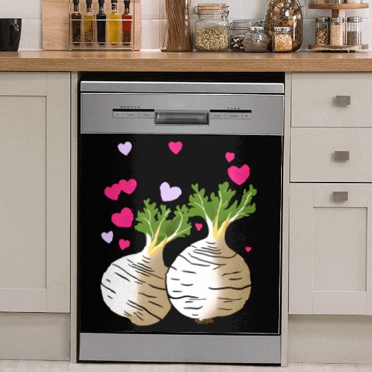 Turnip Love Hearts Valentine's Day Dish Washer Covers