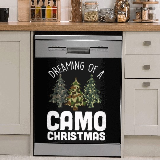 I'm Dreaming Of A Camo Christmas Camouflage Dish Washer Covers