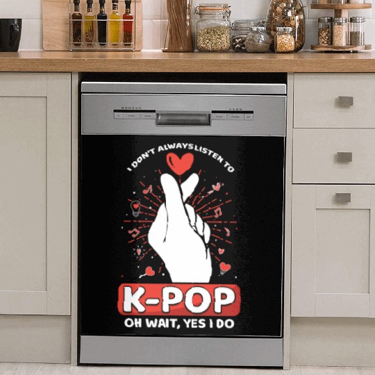 I Always Listen To K-pop Korean Music K-Pop Dish Washer Covers