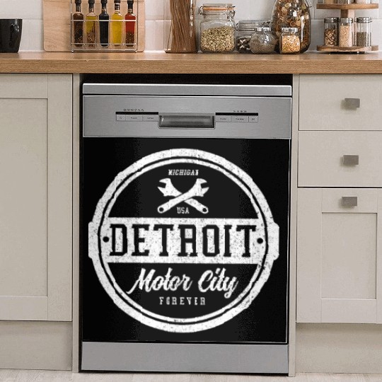 Detroit Michigan Motor City USA Dish Washer Covers