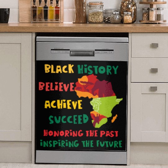 Honoring Past Inspiring Future Black History Month Dish Washer Covers