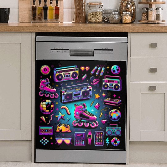 Neon 90s Throwback Dish Washer Covers