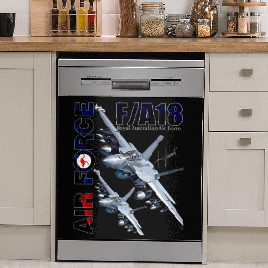 RAAF Australian Air Force FA18 Hornet Fighterjet Dish Washer Covers