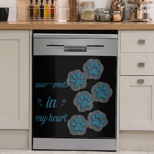 paw prints in my heart Dish Washer Covers