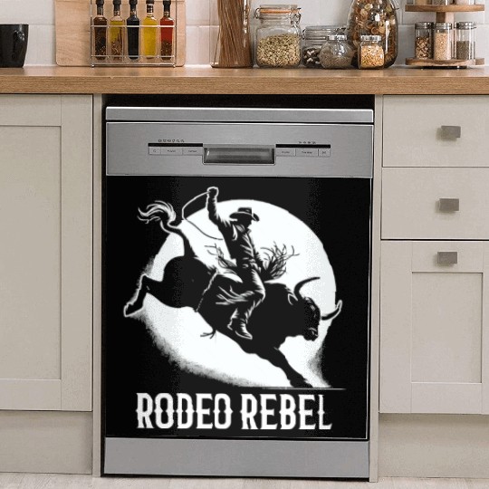 Rodeo Bull Riding Livestock Show Farmer Cattle Dish Washer Covers