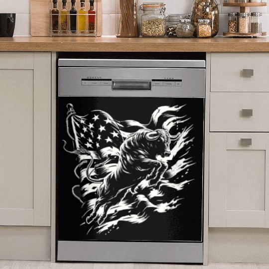 Rodeo Bull Riding Livestock Show Farmer Cattle Dish Washer Covers