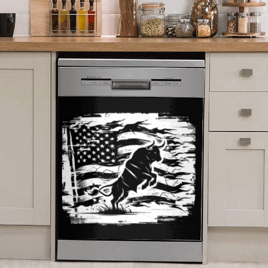 Rodeo Bull Riding Livestock Show Farmer Cattle Dish Washer Covers