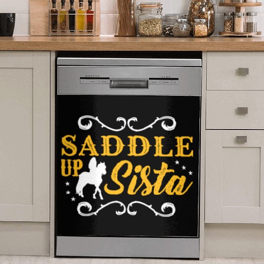 Saddle Up Sista Barrel Racing Dish Washer Covers