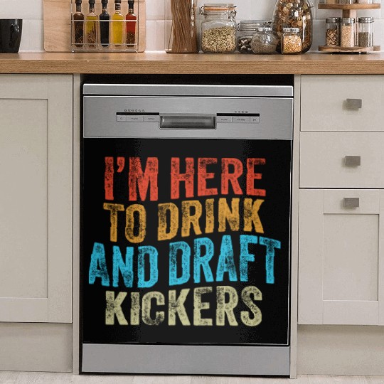Fantasy Football Party Drink Draft Kickers Dish Washer Covers