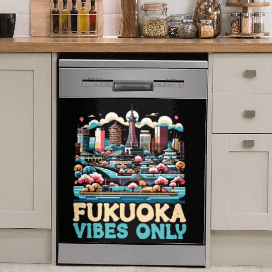 Fukuoka Japan Country Travel Vacation Japanese Dish Washer Covers