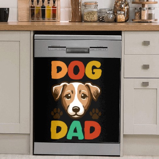 Jack Russell Terrier Dog Dad Typography Dish Washer Covers