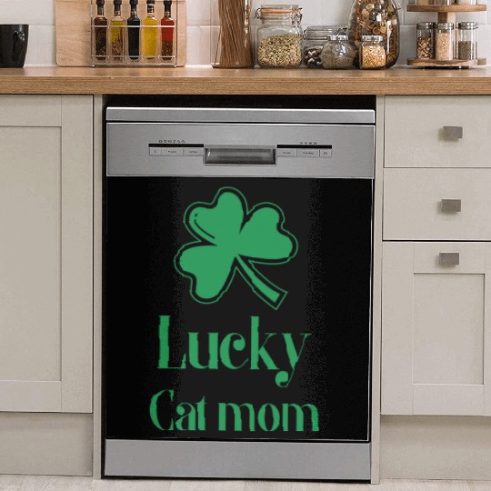 Lucky Cat Mom St Patrick's Day Dish Washer Covers
