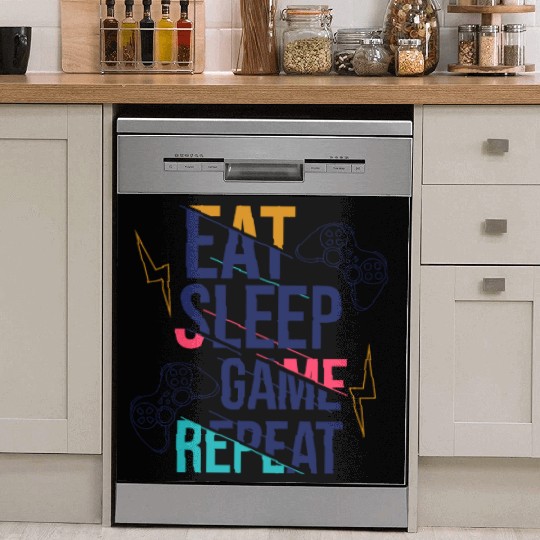 Modern Typography Game Quote Dish Washer Covers Design