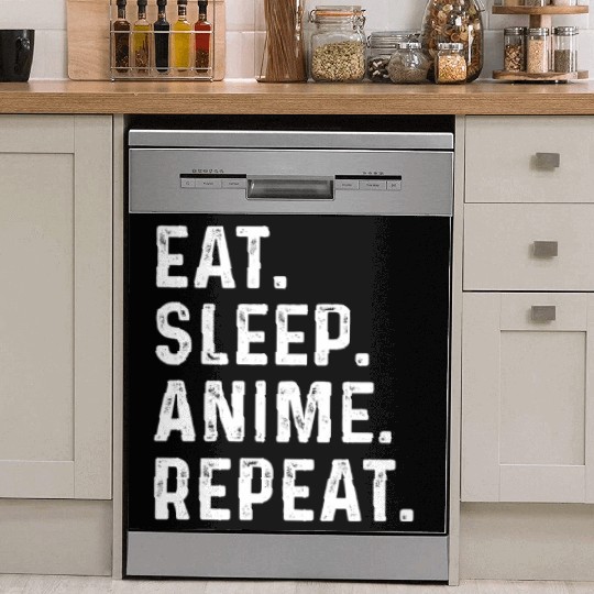 Eat Sleep Anime Repeat Gift for Manga Fans Dish Washer Covers