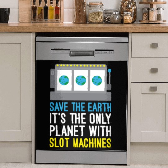 Save The Earth Funny Gambling Slot Machines Dish Washer Covers