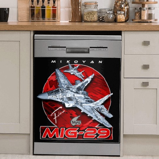 MIG-29 Soviet Union Air Superiority Jet Fighter Dish Washer Covers