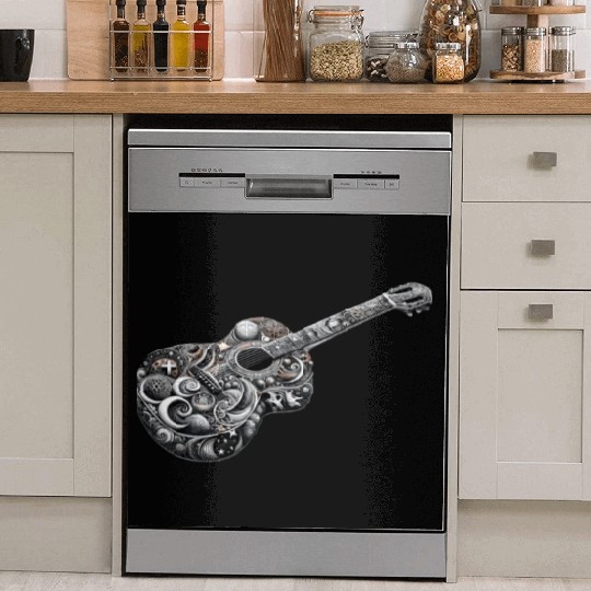 Retro Style Guitar for Guitarists Dish Washer Covers