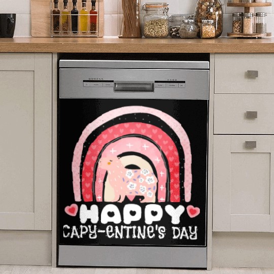 Comfort Colors Capybara Valentines Day Cute Funny Dish Washer Covers