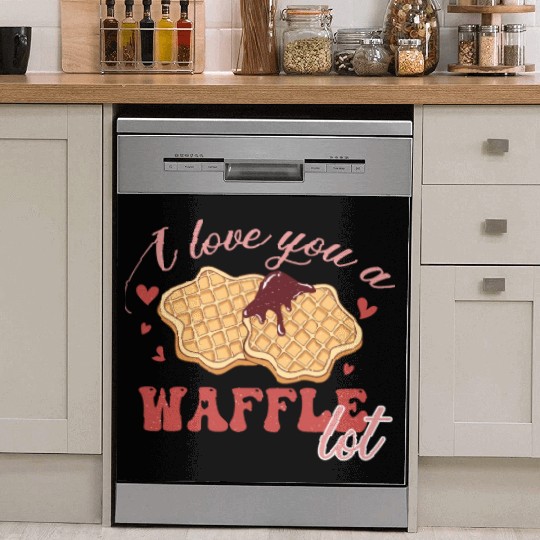 I Love You A Waffle Lot Dish Washer Covers