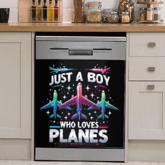 Just A Boy Who Loves Planes Dish Washer Covers