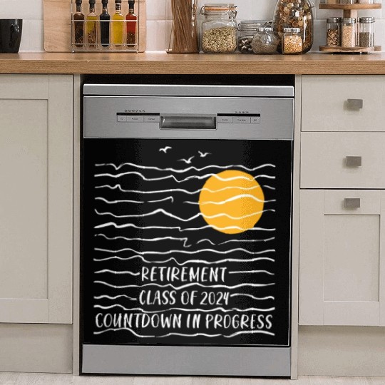 2024 Retirement Countdown Beach Dish Washer Covers