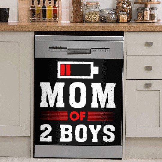 Mom of 2 Boys Mom and Son Matching Mom Dish Washer Covers