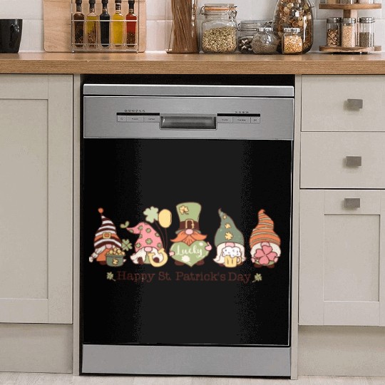 Happy St. Patrick's Day Gnomes Dish Washer Covers