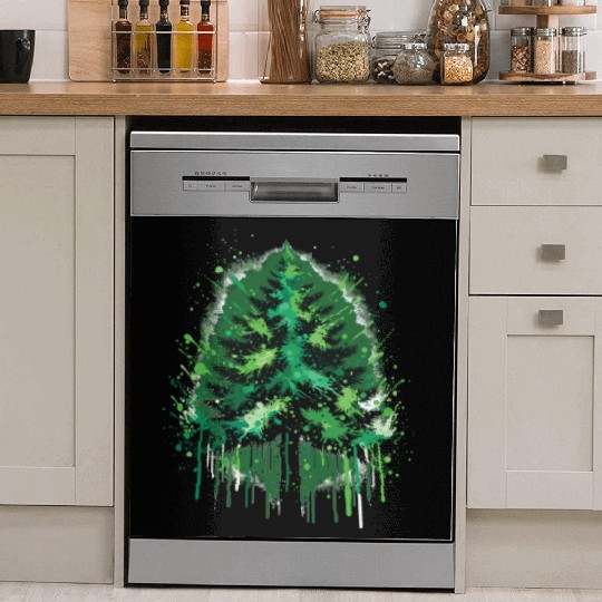Emerald Forest Drip Art Inspired Design Dish Washer Covers