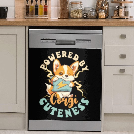 Corgi Mom Dad Powered Corgi Cuteness Dish Washer Covers