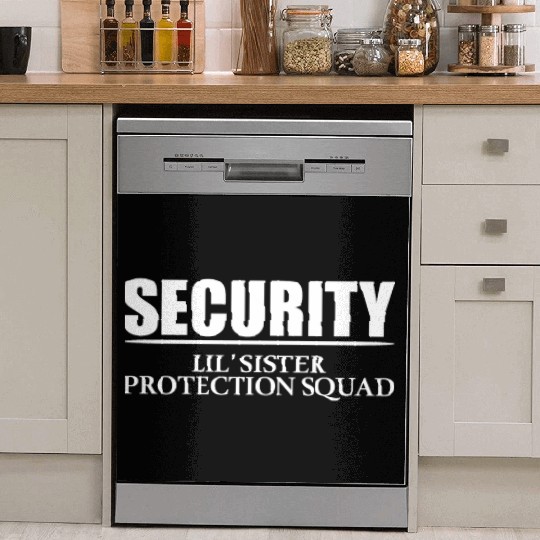 Security Lil' Sister Protection Squad Big Brother Dish Washer Covers