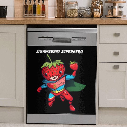 Strawberry Superhero Dish Washer Covers