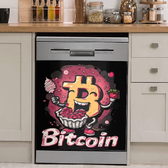 Pi day 3.14 Crypto Bitcoin Math Strawberry Pie Dish Washer Covers