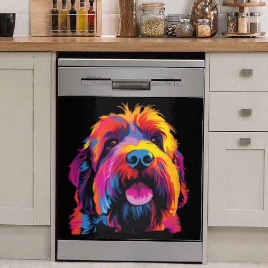 Colorful Russian Black Terrier Dish Washer Covers