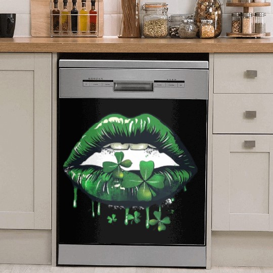 St Patrick Irish Green Lips Dish Washer Covers