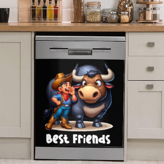 Rodeo Bull Riding Livestock Show Farmer Cattle Dish Washer Covers