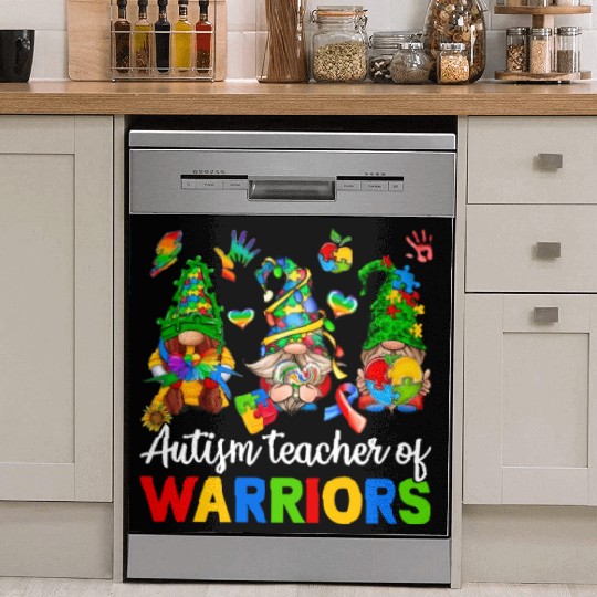 Autism Teacher Of Warriors Gnomes Dish Washer Covers
