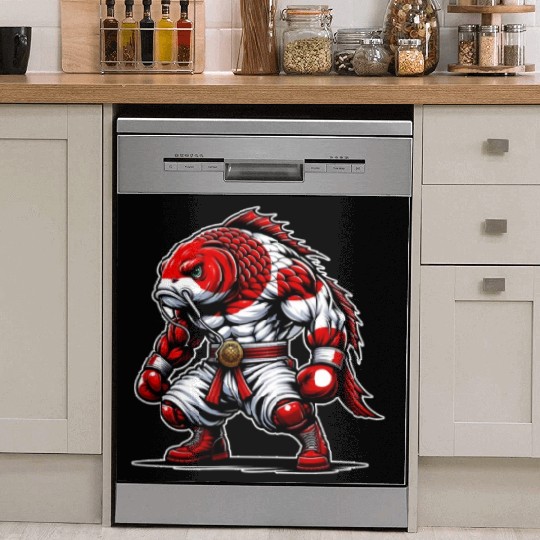 Koi fish national flag of Japan Dish Washer Covers