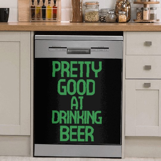 Vibrant Beer-Themed Typography Design Dish Washer Covers